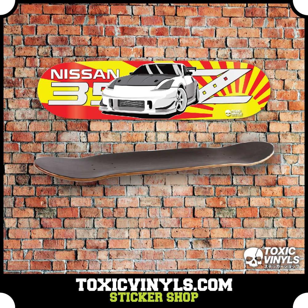 nISSAN 350Z SKATE WALL ART JDM CAR SKATE DESK