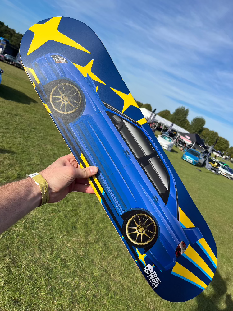 Subaru Impreza WRX STI JDM skate Deck