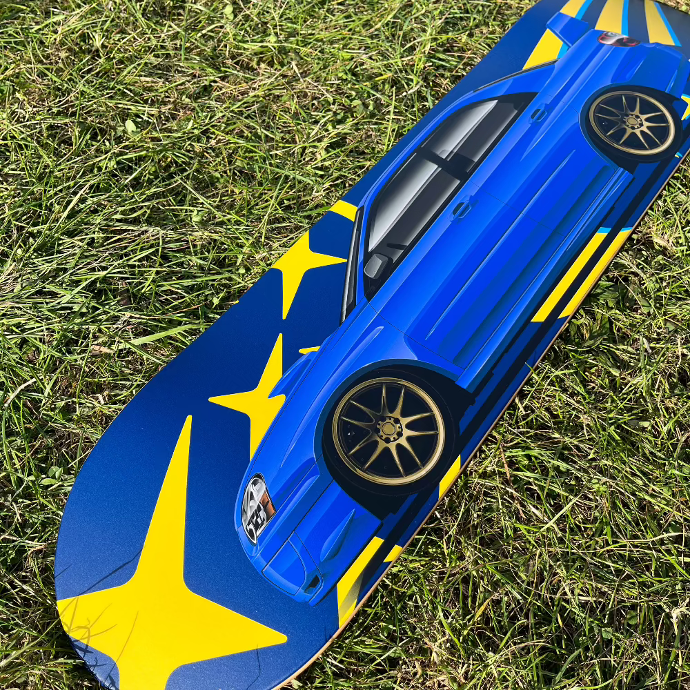 Subaru Impreza WRX STI JDM skate Deck
