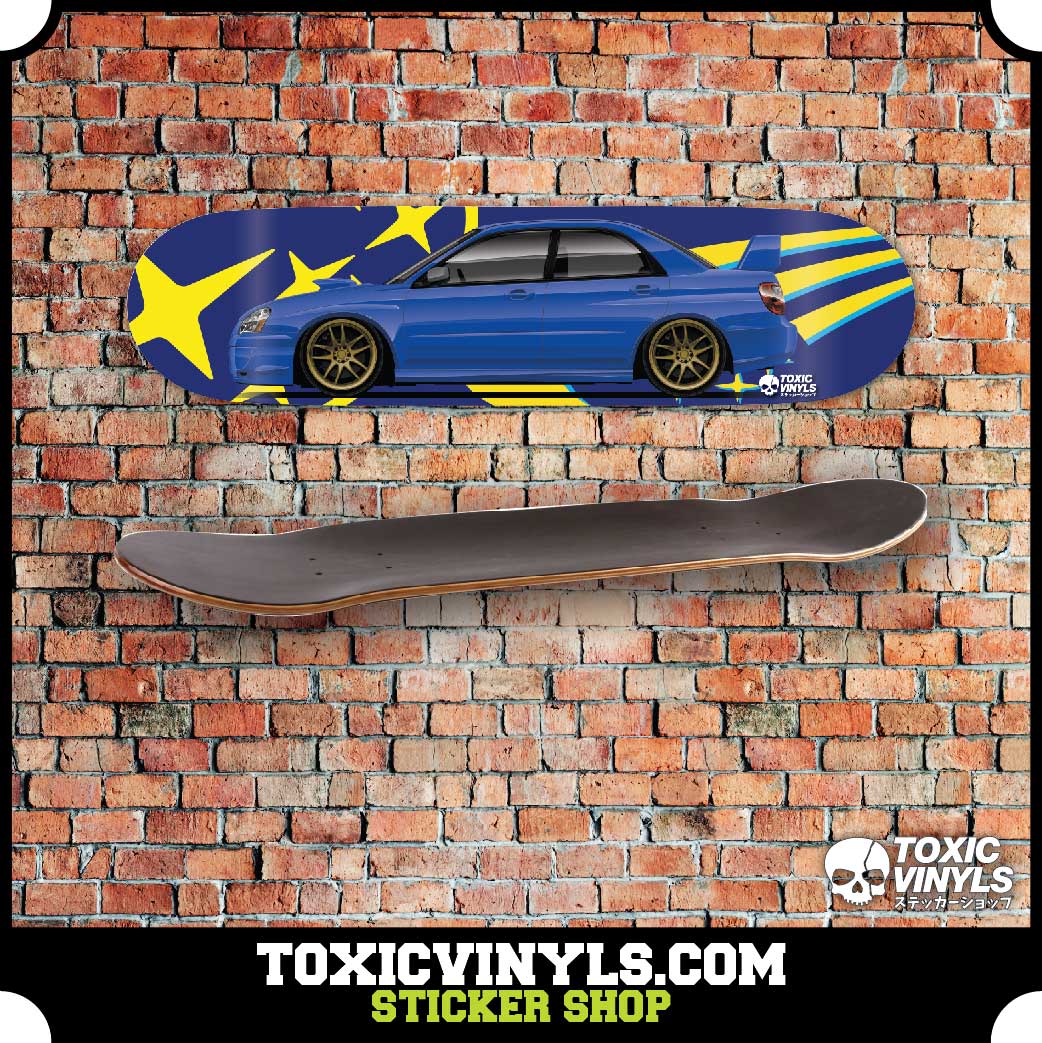 Subaru Impreza WRX STI JDM skate Deck