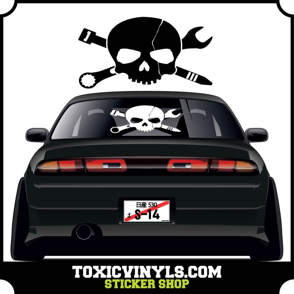 Skull large rear window graphic