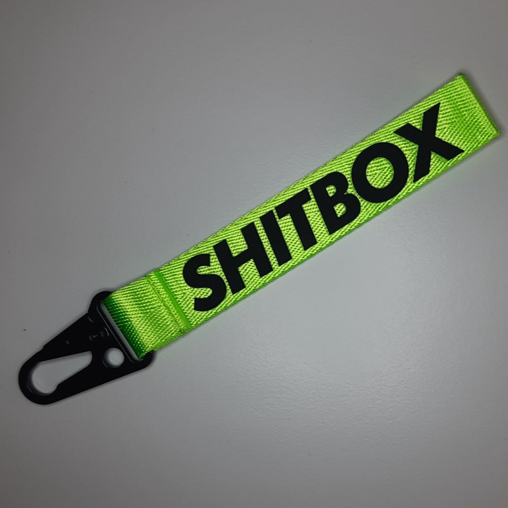 SHITBOX Keytag Keyring Fluorescent yello