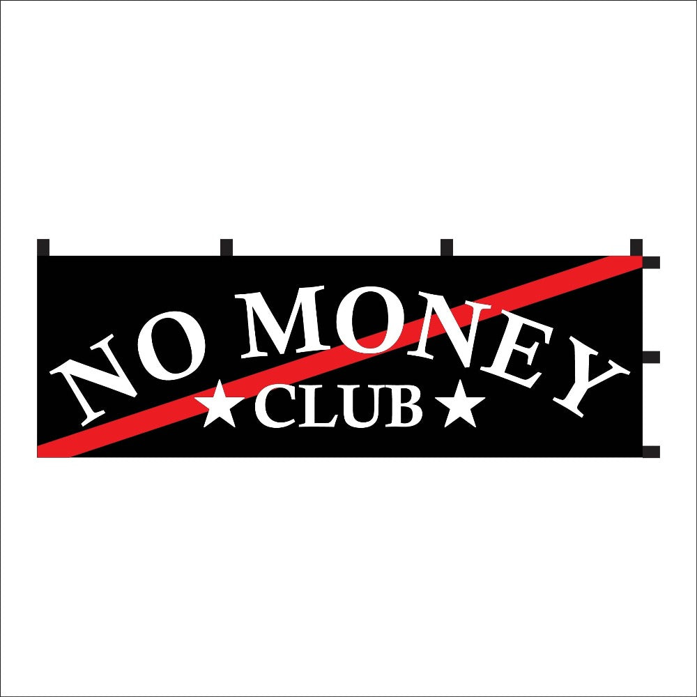 No money club logo Nobori flag