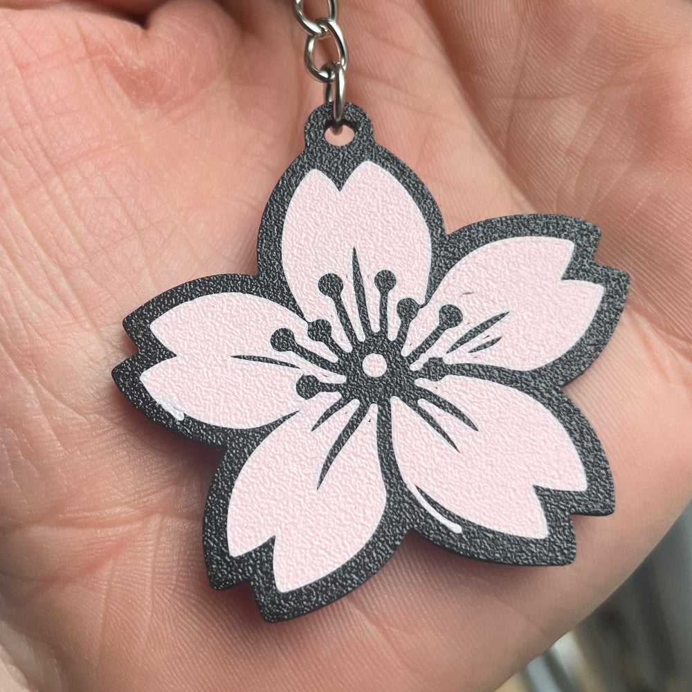 JDM Keyring Sakura Flower 3d Printed