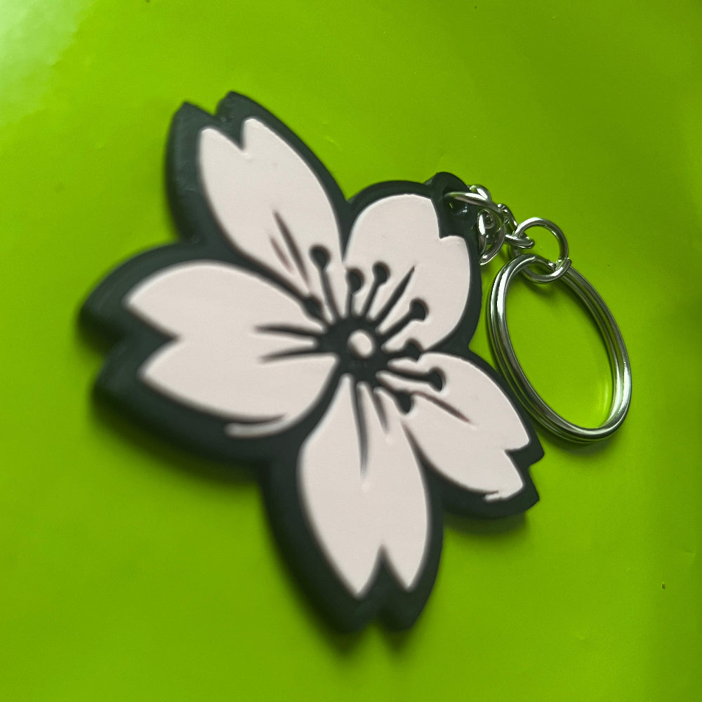 JDM Keyring Sakura Flower 3d Printed