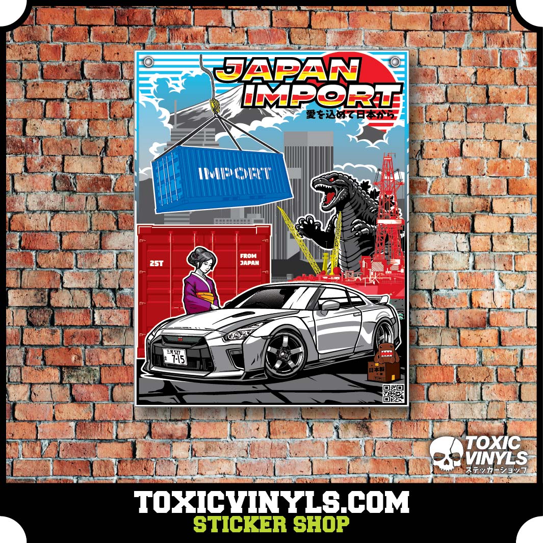 JDM Workshop Banner Nissan Skyline R35 GT-R JDM Import