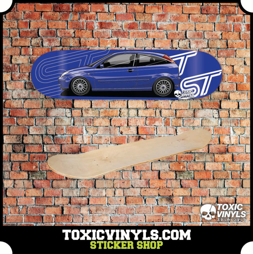 Ford Focus ST170 MK1 skate deck wall art blue