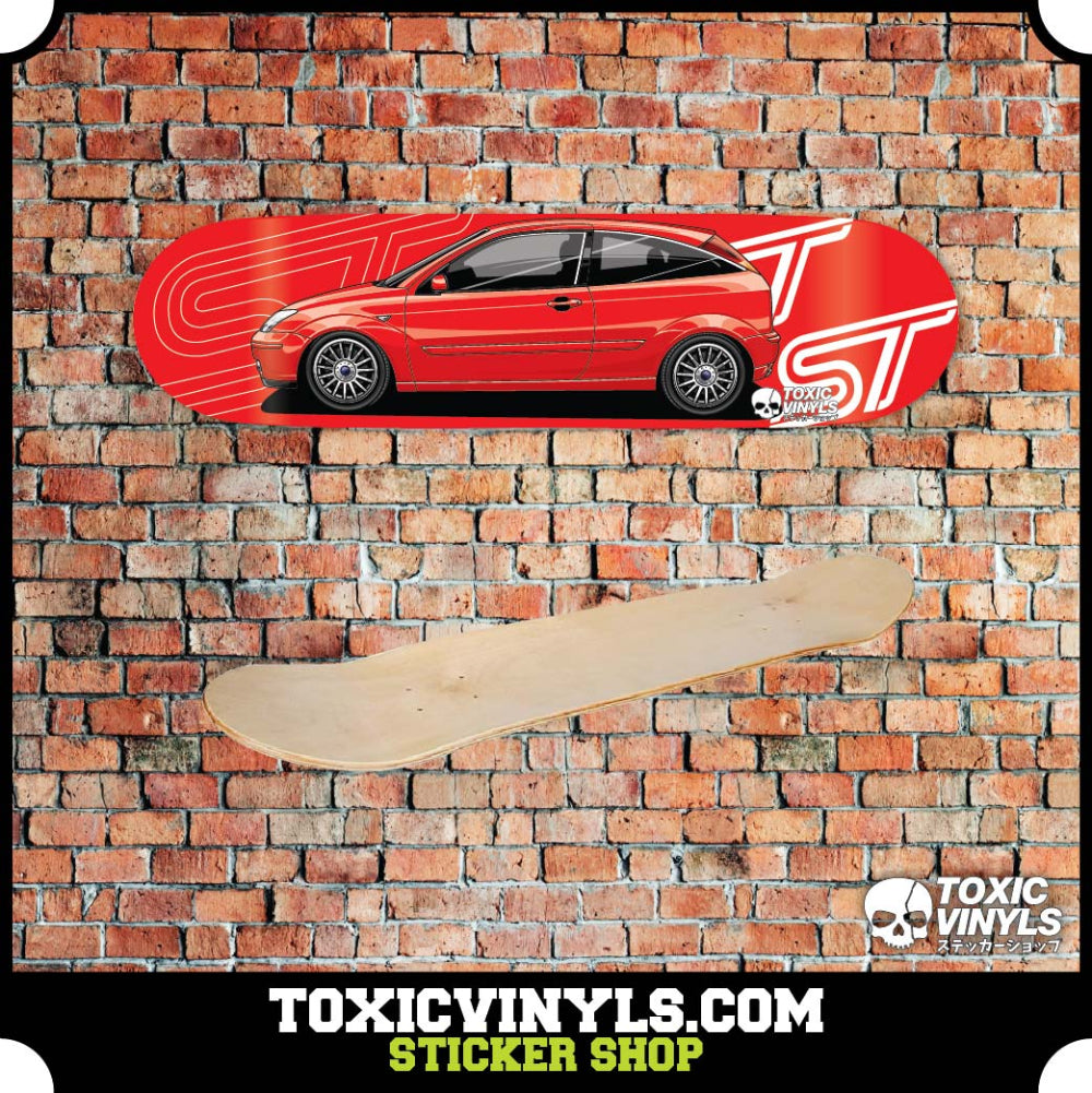 Ford Focus ST170 MK1 skate deck wall art  red