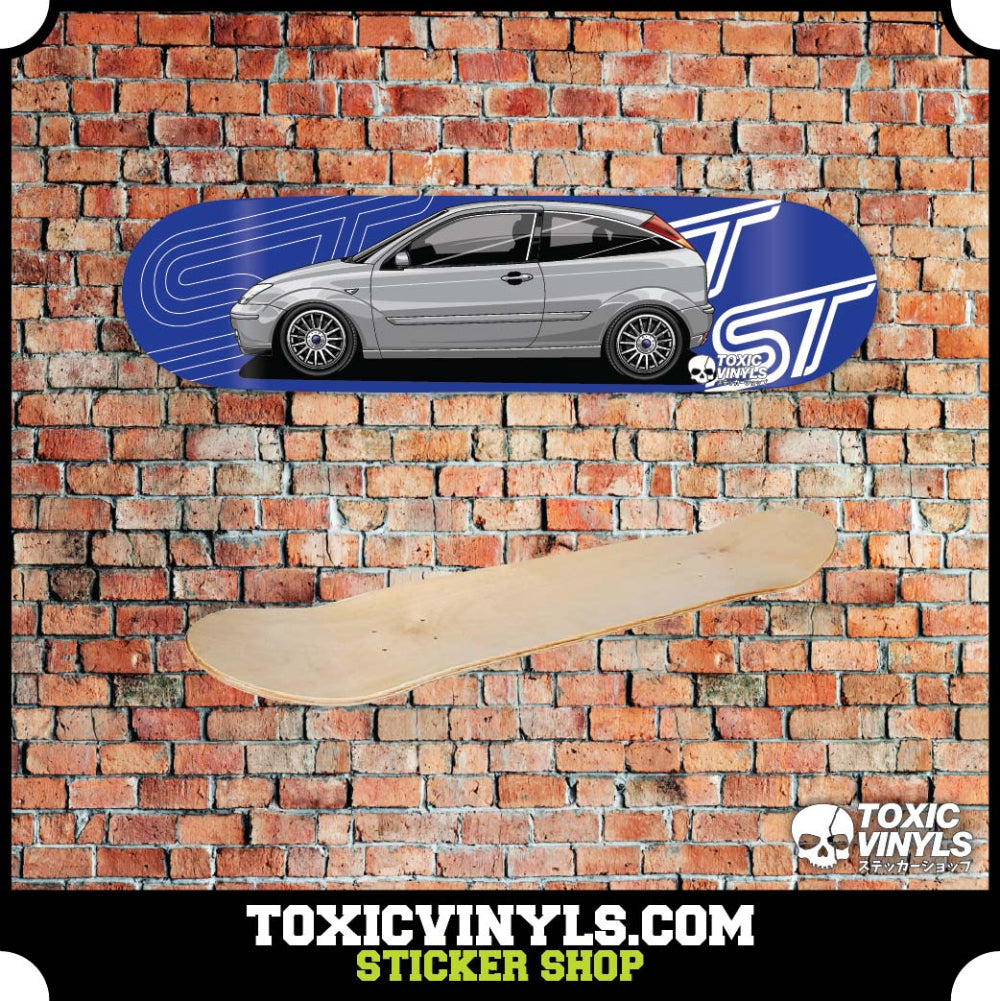 Ford Focus ST170 MK1 skate deck wall art  silver
