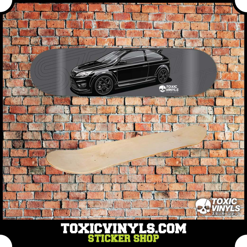 Ford Focus ST MK2 Facelift skate deck wall art Black