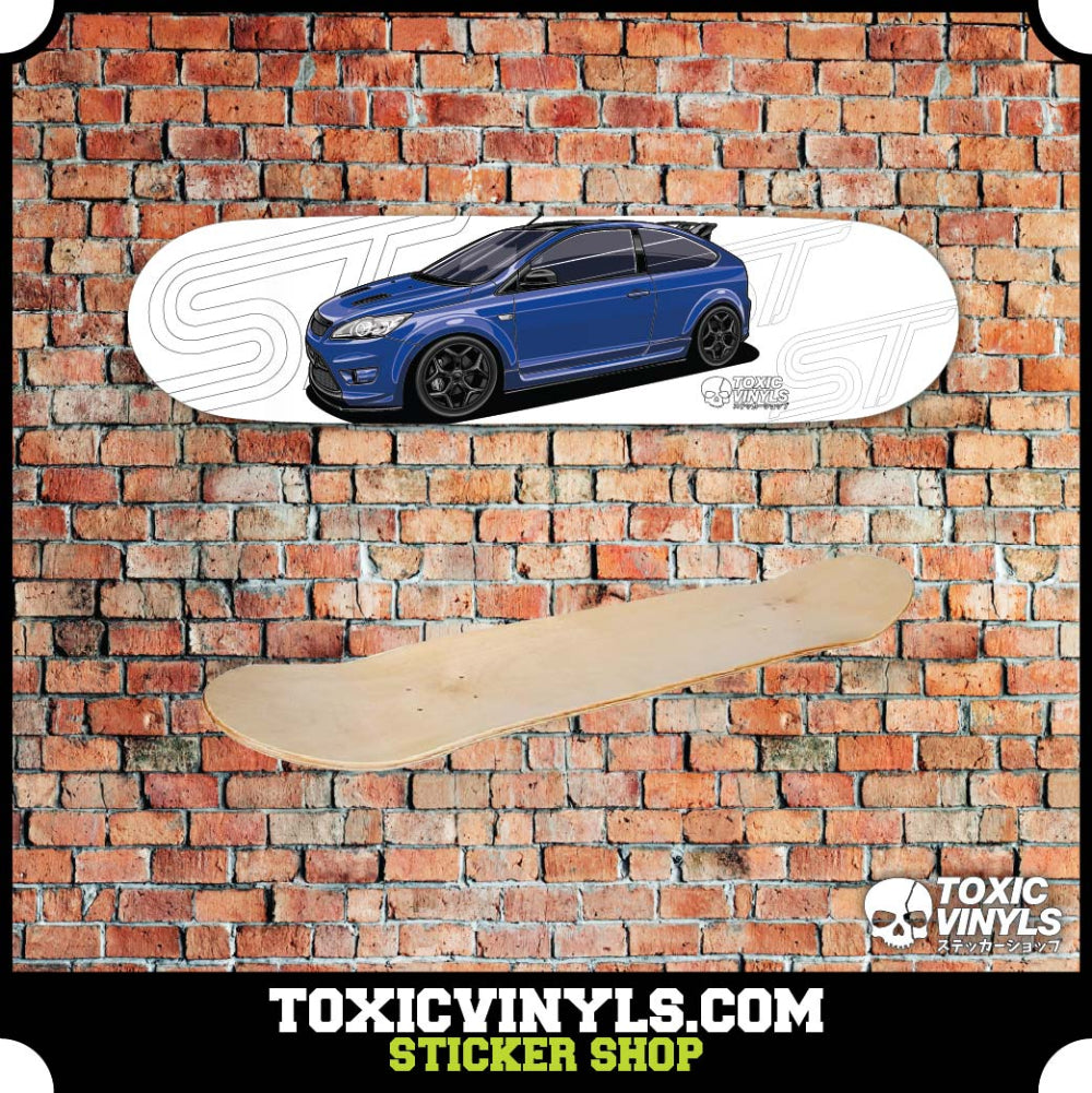 Ford Focus ST MK2 Facelift skate deck wall art Blue