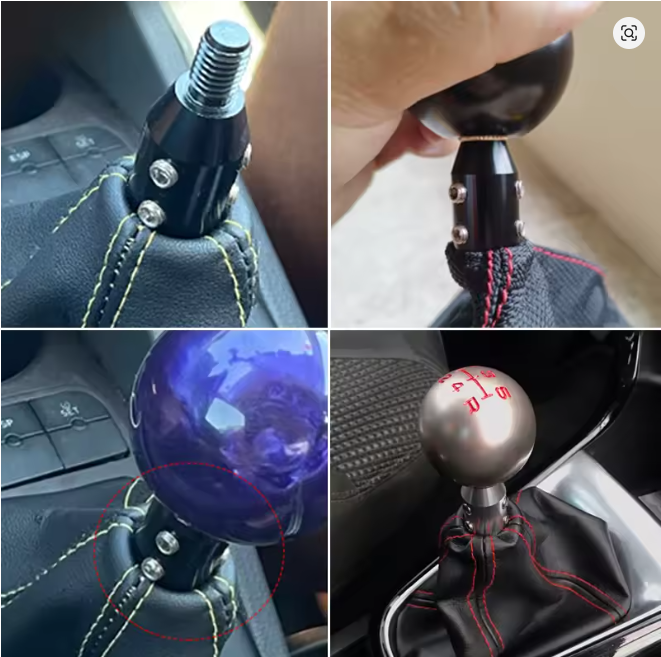 Aluminium No Thread Gear Knob Gear Shift Adapter