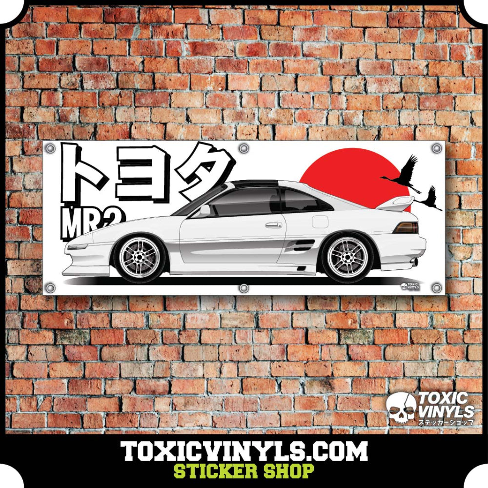 Toyota MR2 workshop banner jdm wall art