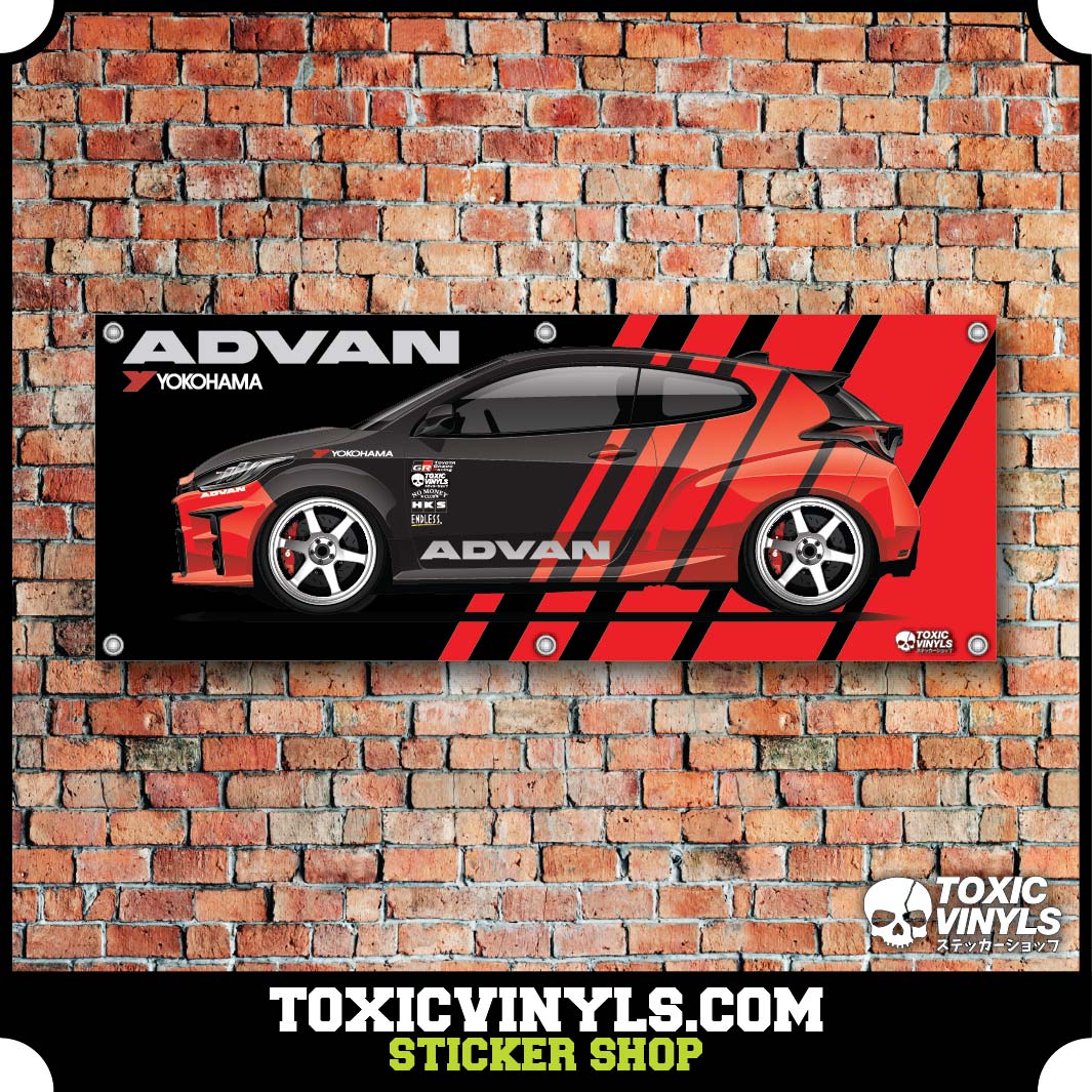 JDM Workshop Banner TOYOTA Yaris GR