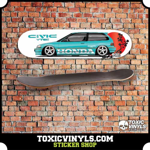 Honda Civic Vtec JDM Skate Deck