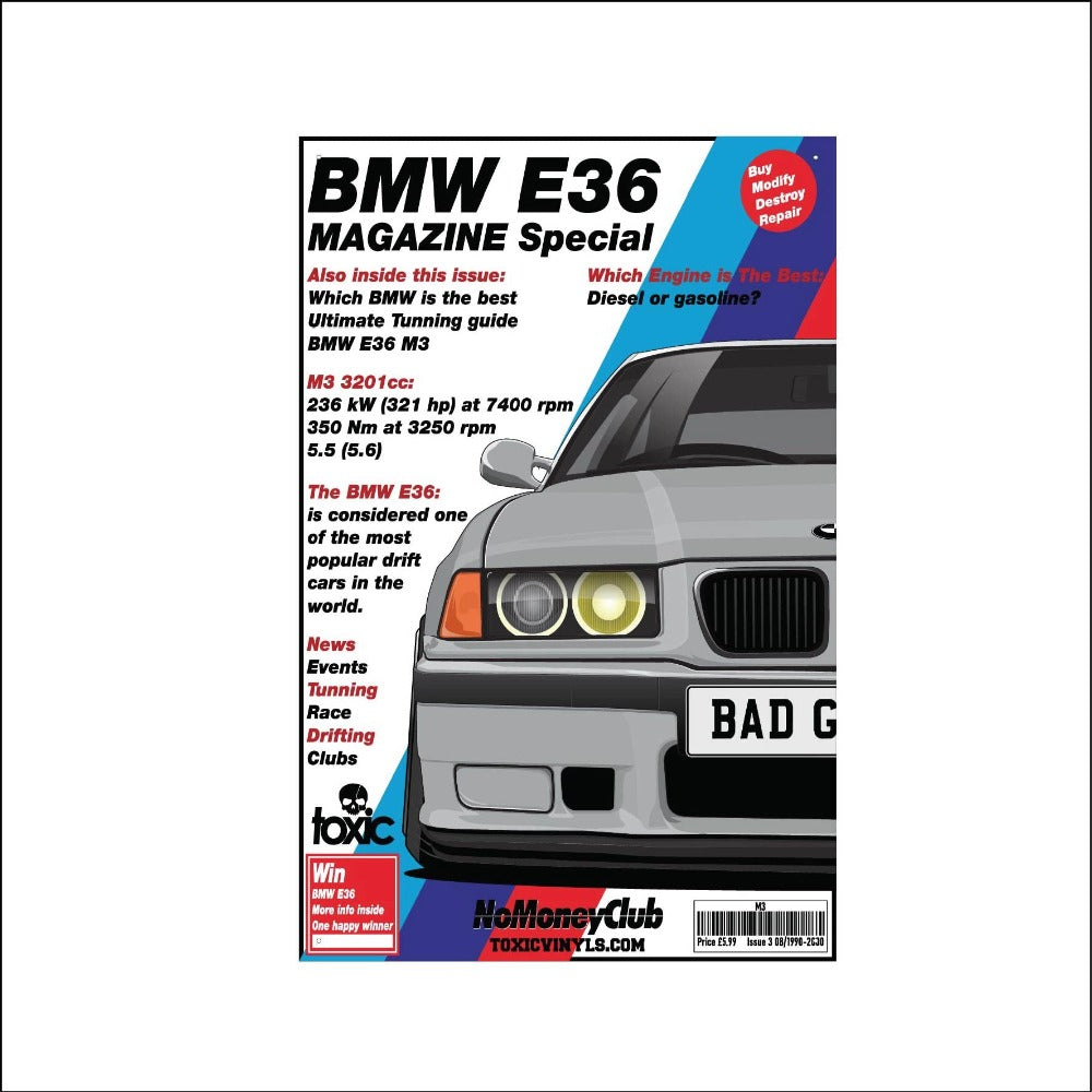 BMW E36 Magazine cover workshop banner