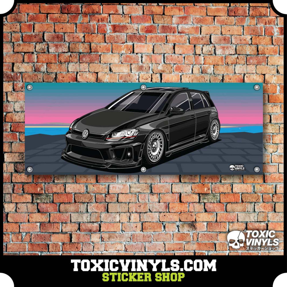 VW Volkswagen Golf banner workshop banner wall art

