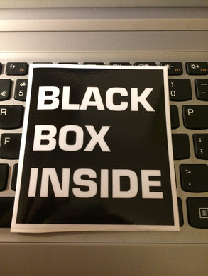 BLACK BOX INSIDE square Slap Sticker