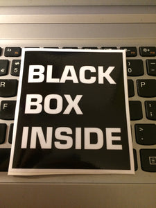 BLACK BOX INSIDE square Slap Sticker