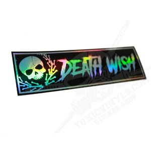 death wish skull slap sticker