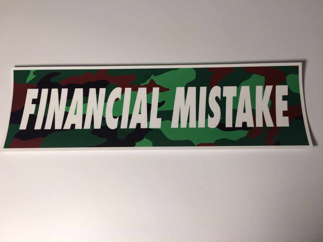 Financial Mistake Slap Sticker