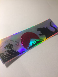 Wave of Kanagawa vs Godzilla Slap Sticker