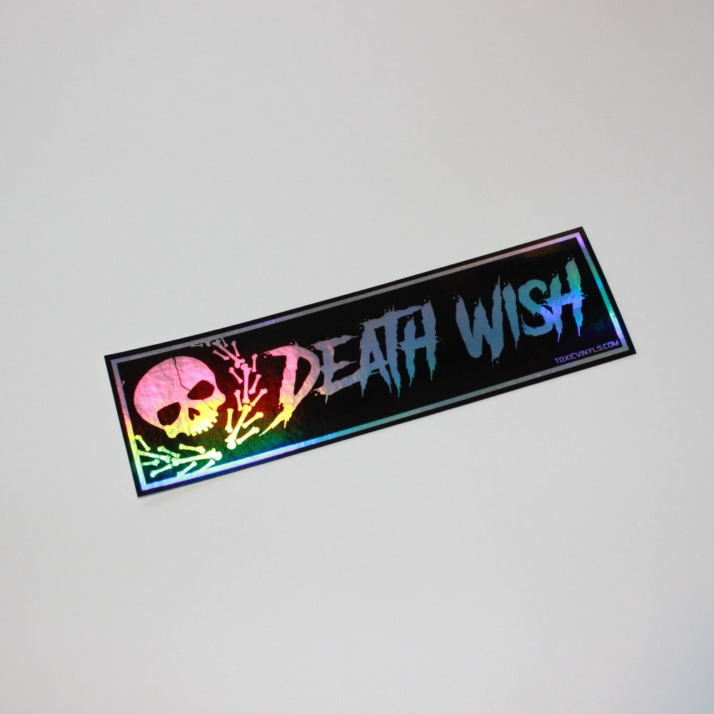 death wish skull slap sticker