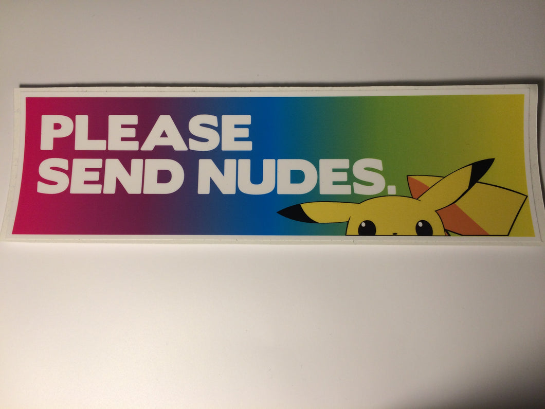 Please Send Nudes Pikachu Slap Sticker