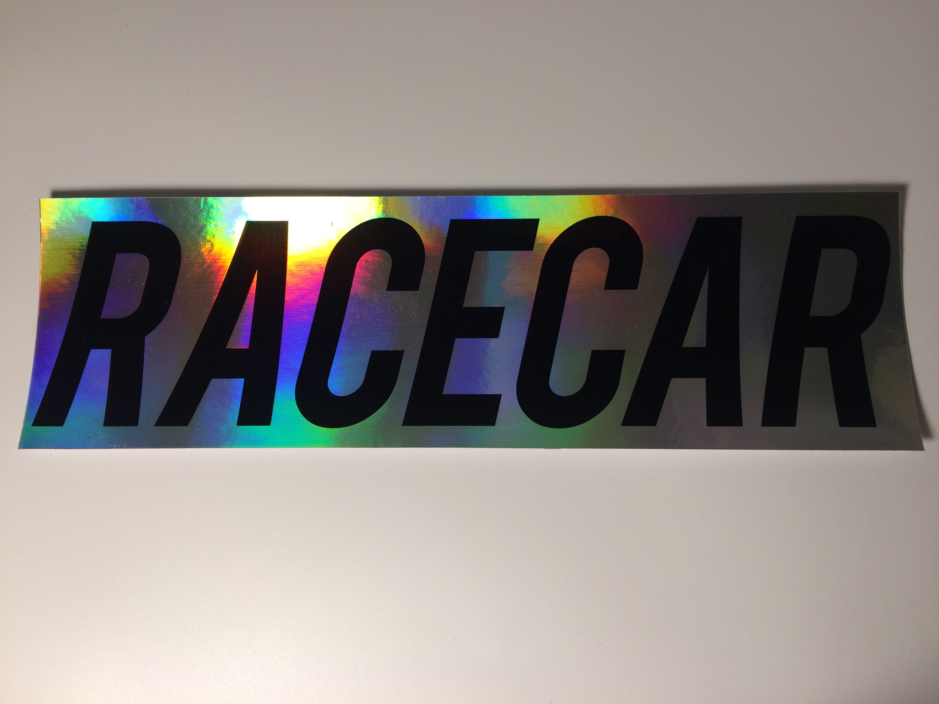 Race Car Oil Slick Slap Sticker