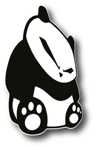 Sitting panda Peeker Sticker