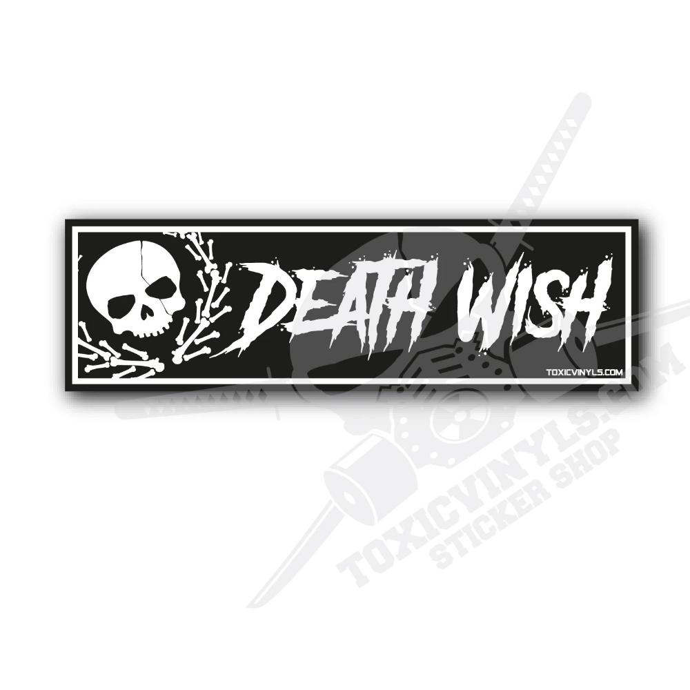 Death Wish Slap Sticker Skull