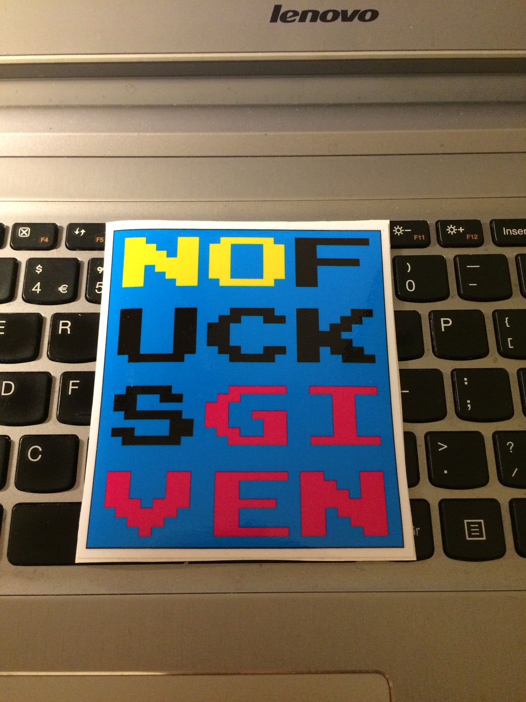 NO FUCKS GIVEN square Slap Sticker
