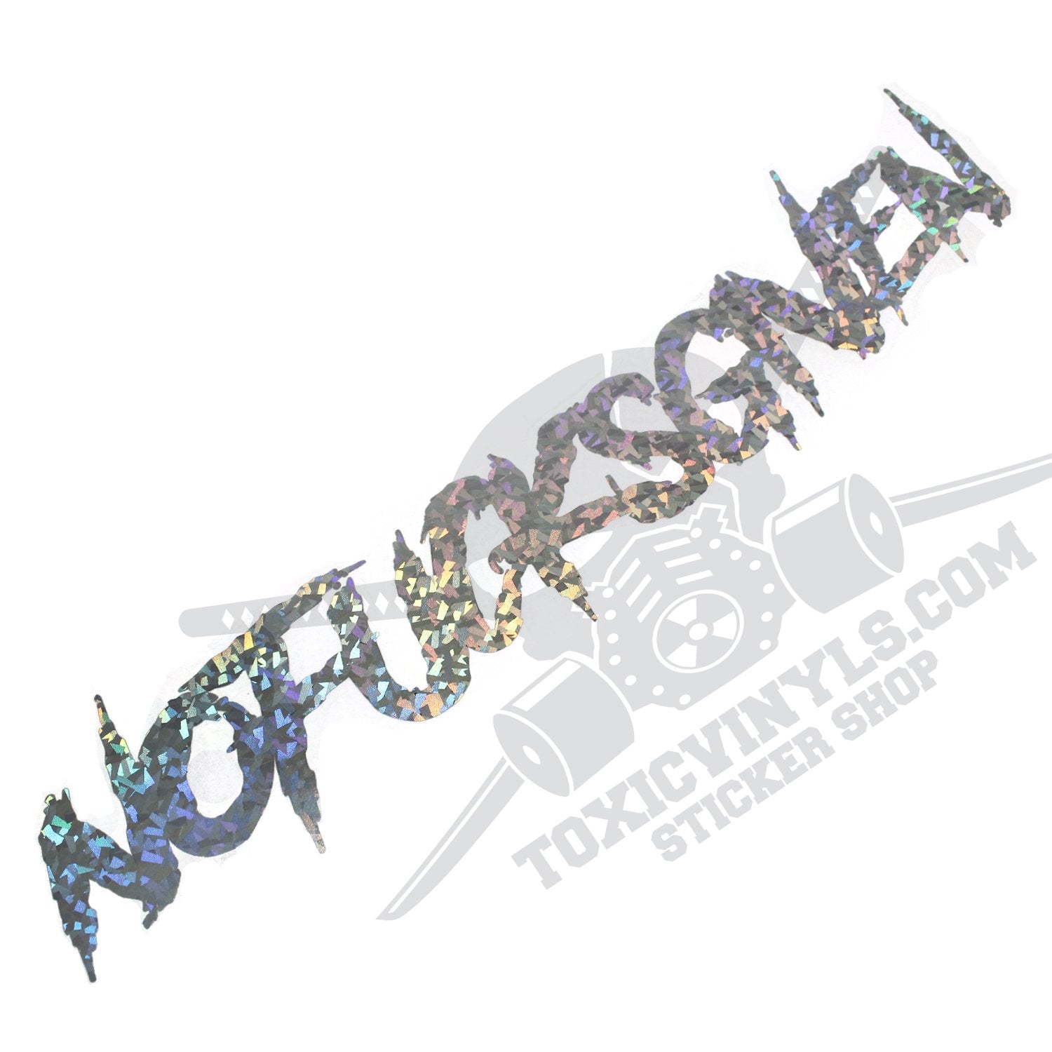 NoFucksGiven large windscreen sparkle vinyl sticker