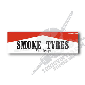 smoke tyres car slap sticker toxicvinyls