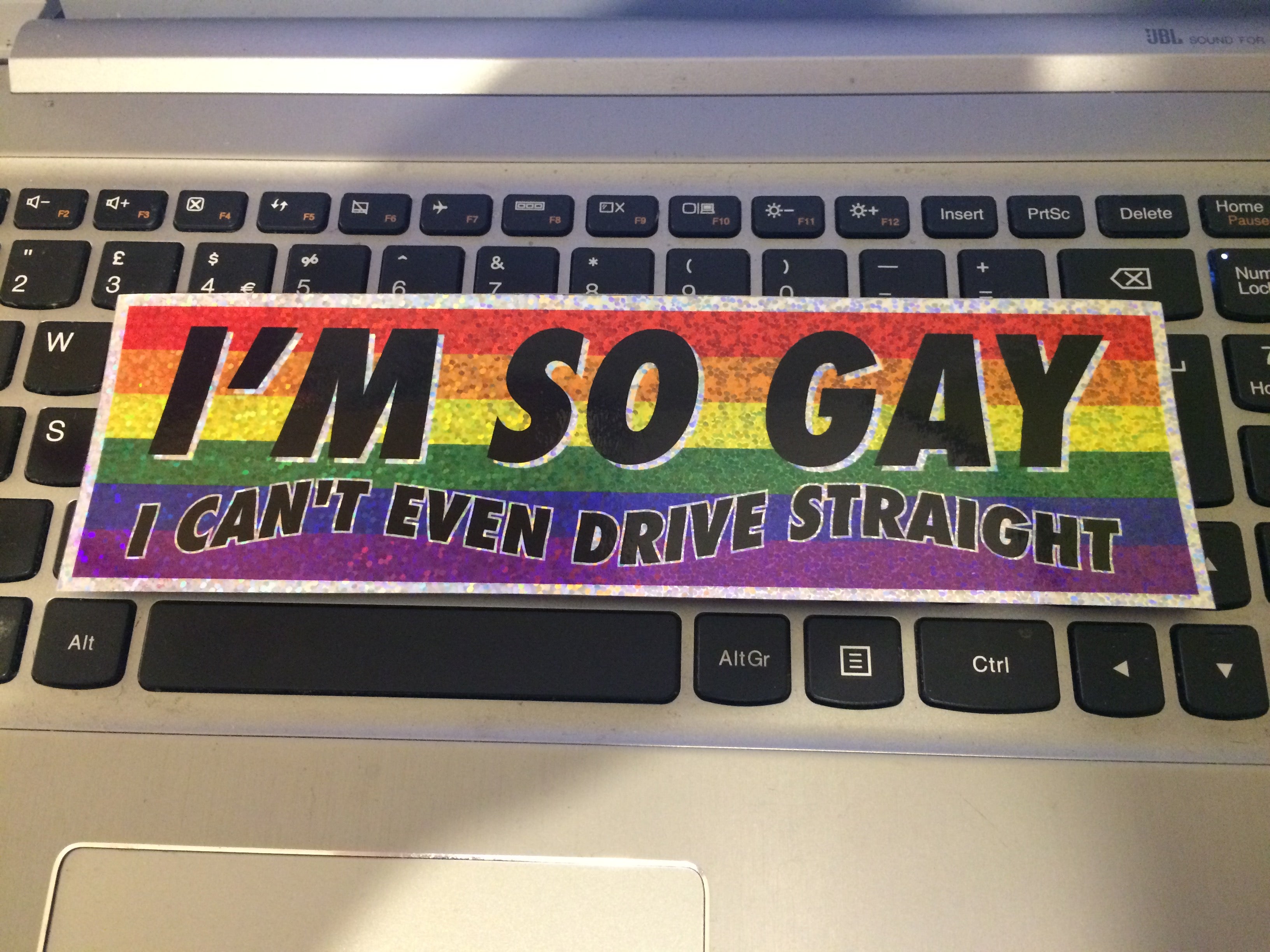 I'm so GAY Sparkle Slap Sticker